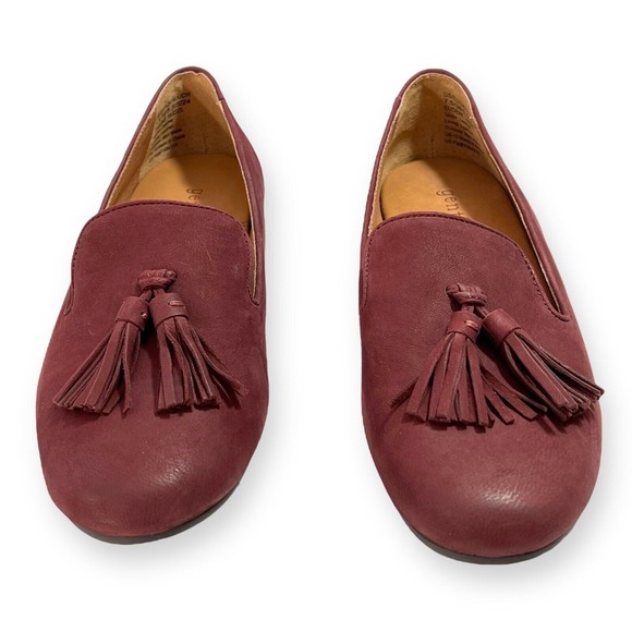 GENTLE SOULS KENNETH COLE Flats Sz 7.5 Eugene Plum Burgundy Leather Purple Shoes - Picture 3 of 11